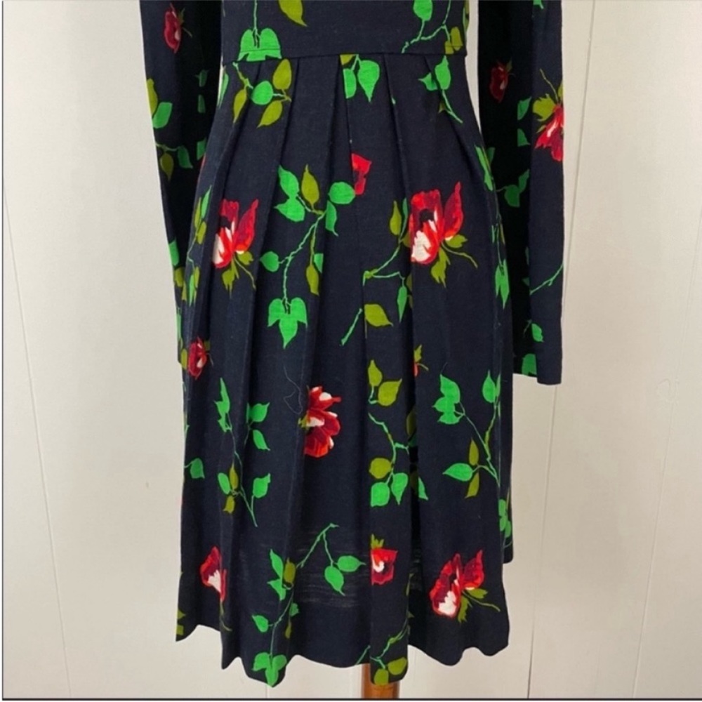 Vintage 70s 80s Floral Dress L Dark Cottagecore Dark Academia Grunge Coquette - Picture 3 of 7